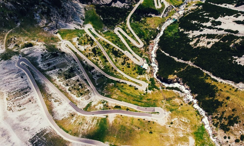 Bird's Eye View Of Famous Stelvio Pass